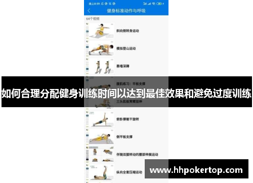 如何合理分配健身训练时间以达到最佳效果和避免过度训练